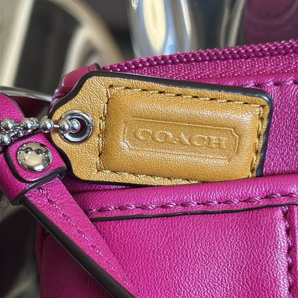 Coach Pink Leather Wristlet - Picture 3 of 4